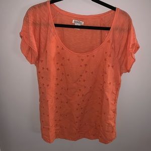 Peach Floral Lucky Brand Top